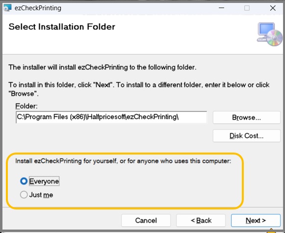 install check printing software user option