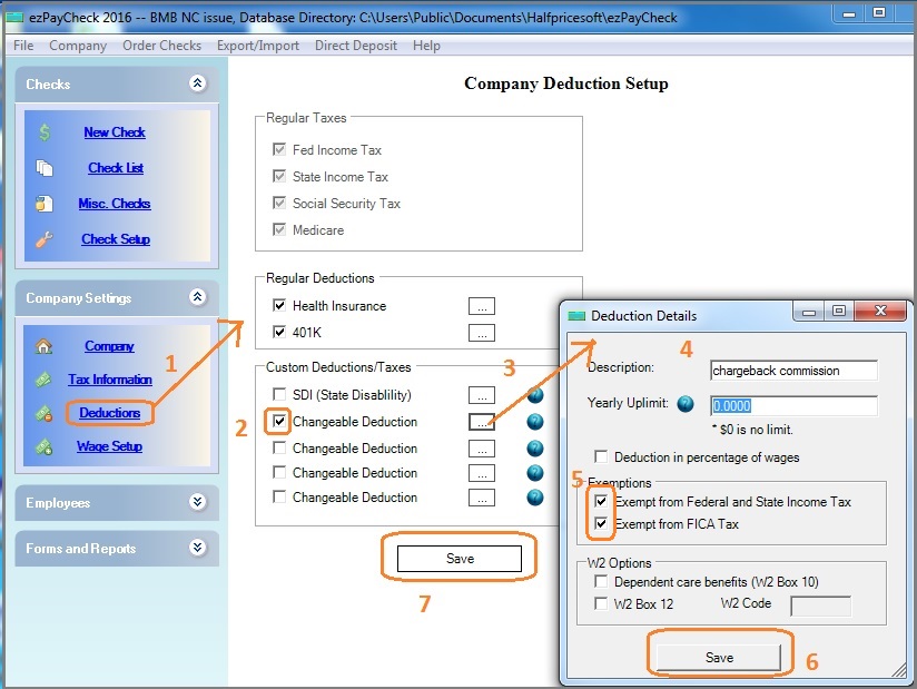 chargeback commission deduction