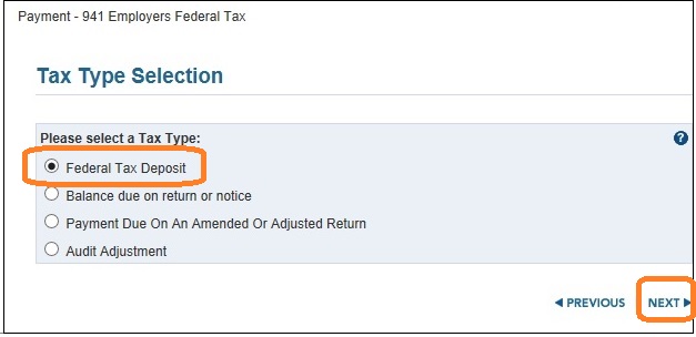 eftps select tax type