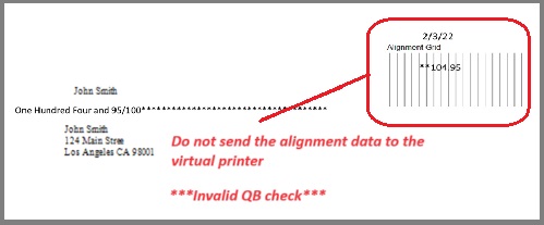 QuickBooks invalid check