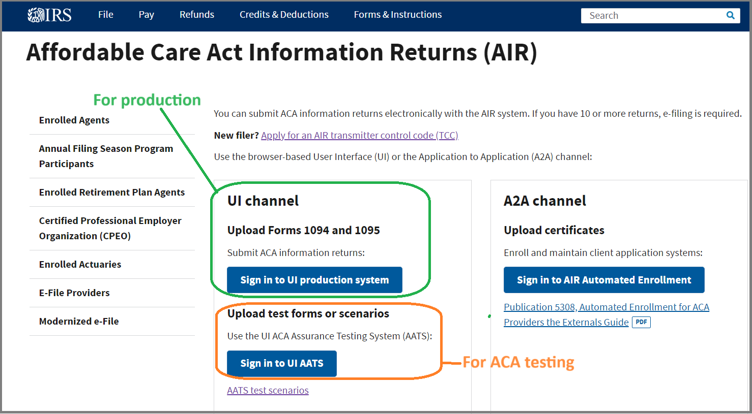 1095 ACA Form IRS Efiling How to Check Transimission Status