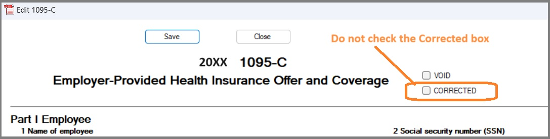 No select correct on 1095-C form image