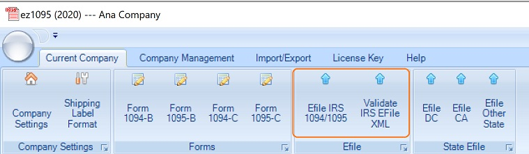 Select E-File Top Bar image