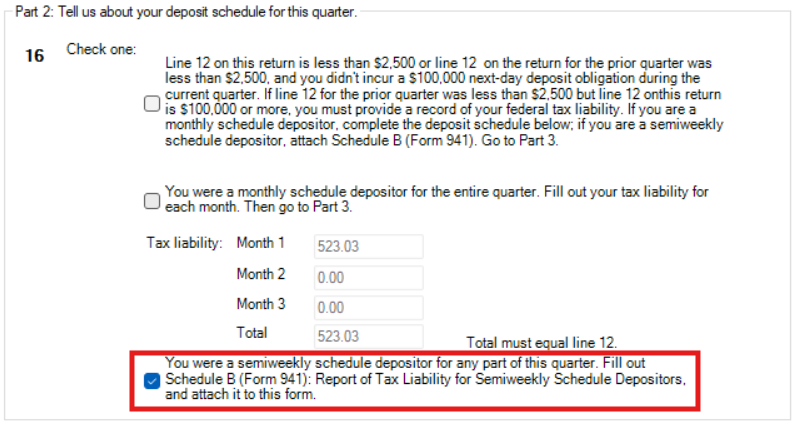 Submitting a schedule b form