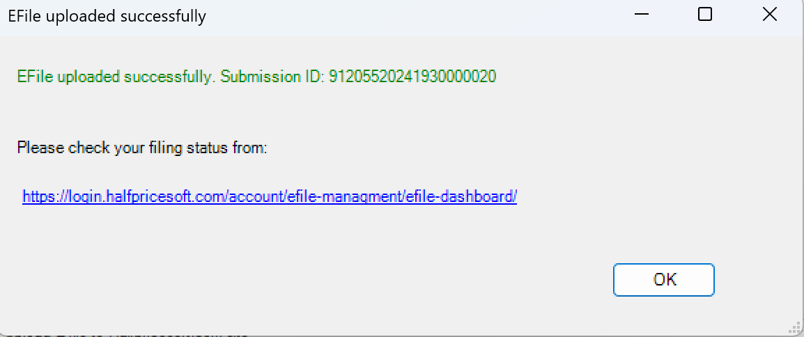 Screenshot of 941 e-file submission page