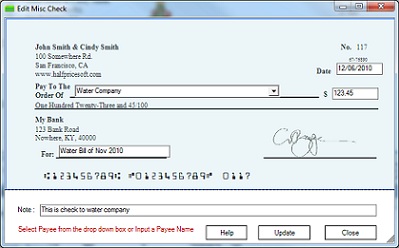easy check printing software
