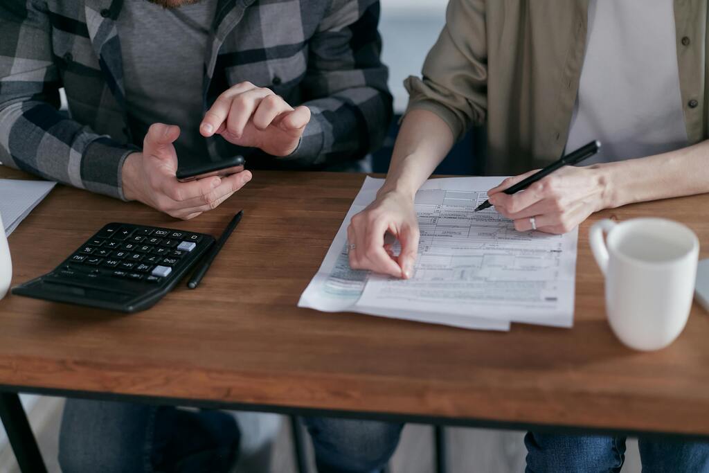 People filing taxes