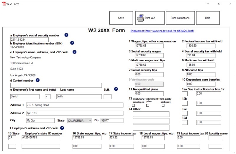 How To Fill Out And Print W2 Forms