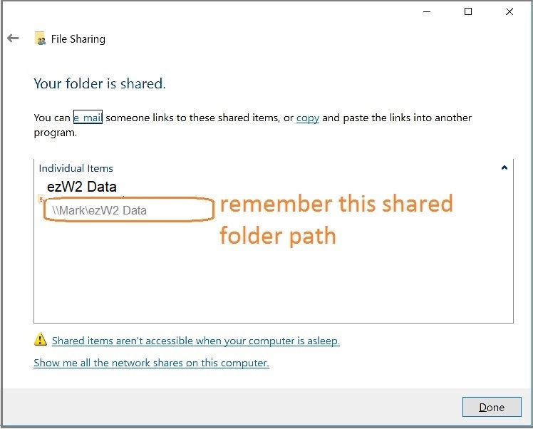 share a folder path